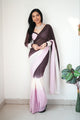 Divine 1-Minute Ready To Wear Brown and Pink Georgette Saree